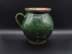 Bild von Antiker kugelig-bauchiger Henkelkrug Hafnerware, wohl Kröning um 1800, grün
